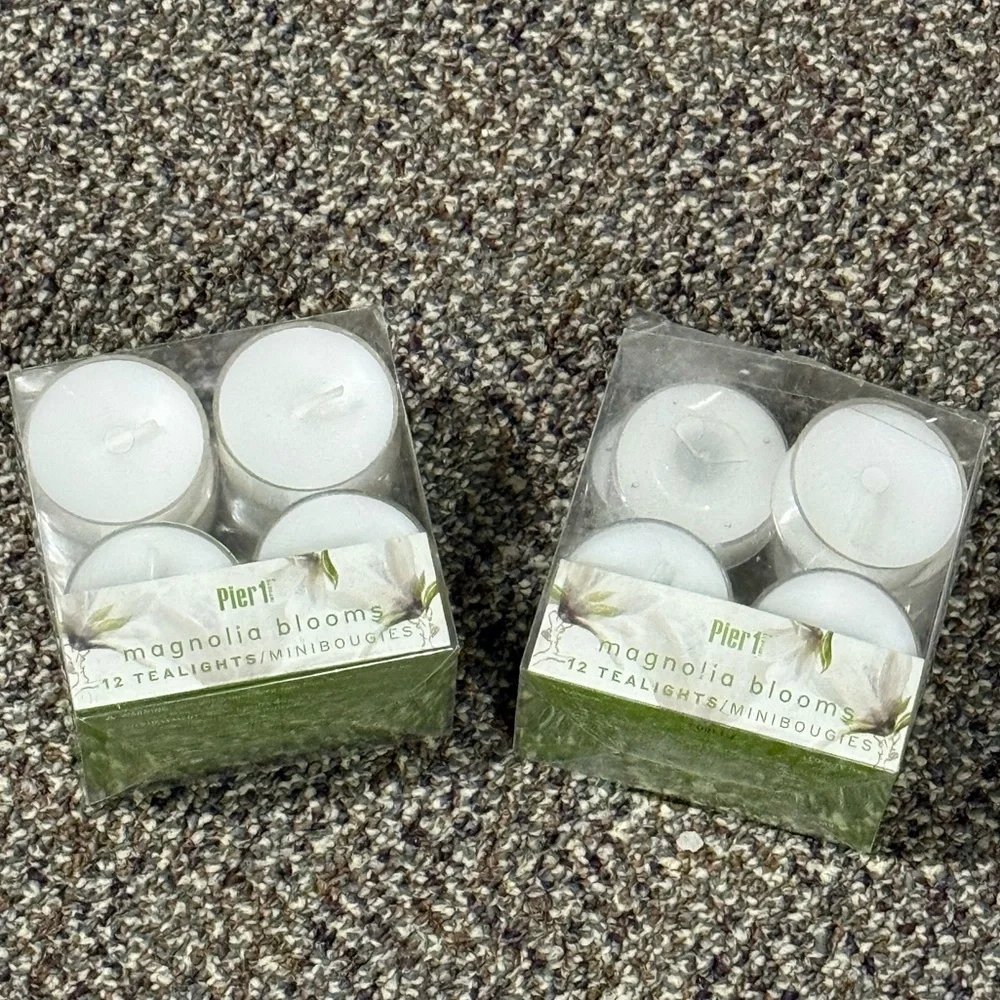 Vintage Pier 1 Magnolia Blooms Scented Tea Lights Lot - 23 Total New